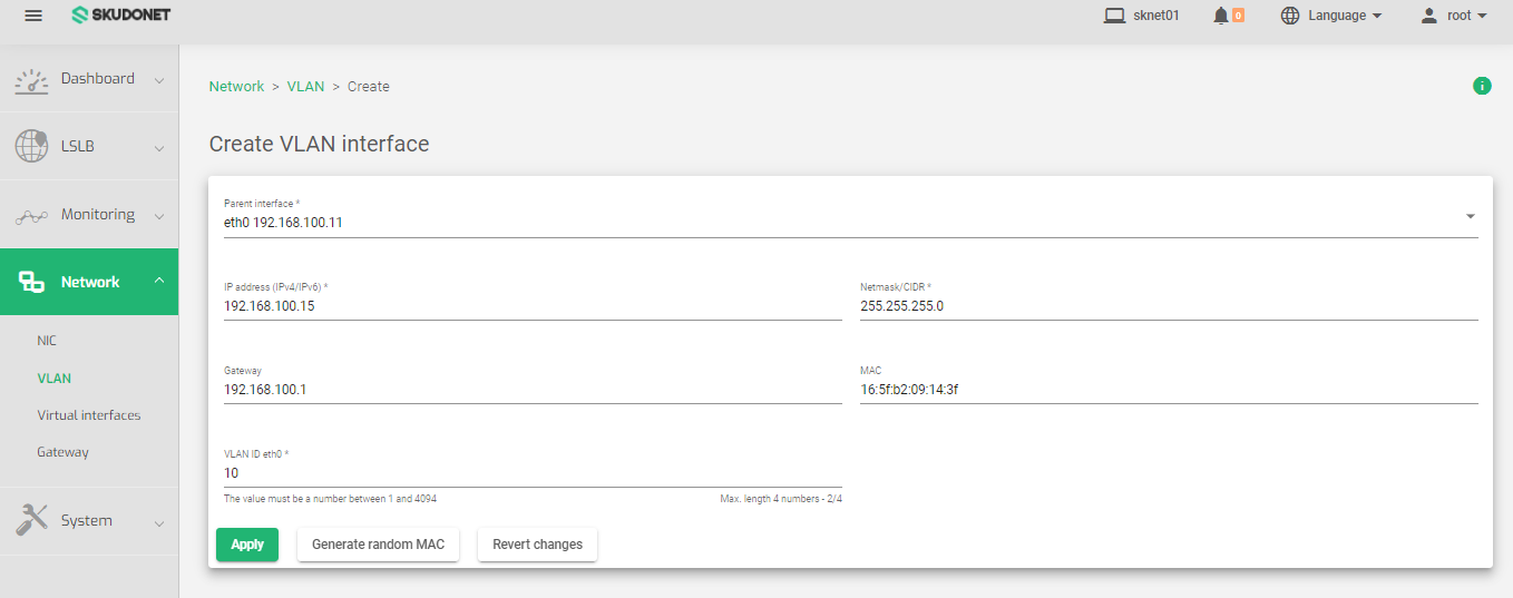 VLAN interface