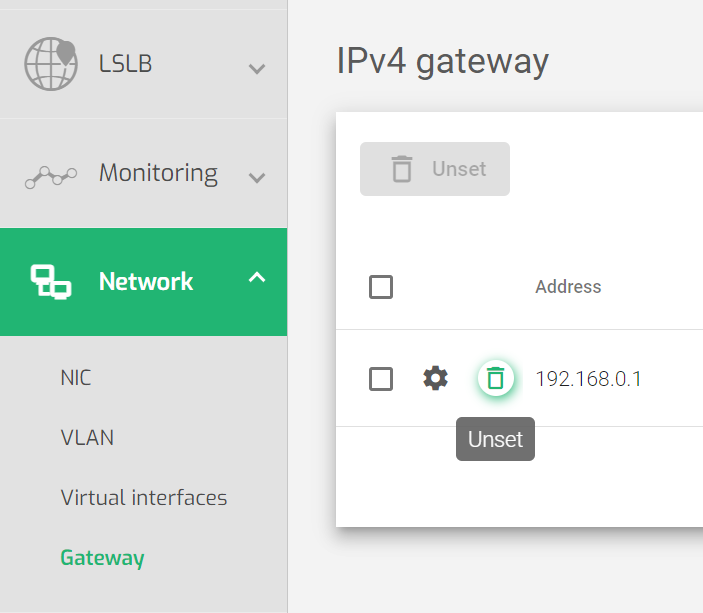 default gateway in SKUDONET