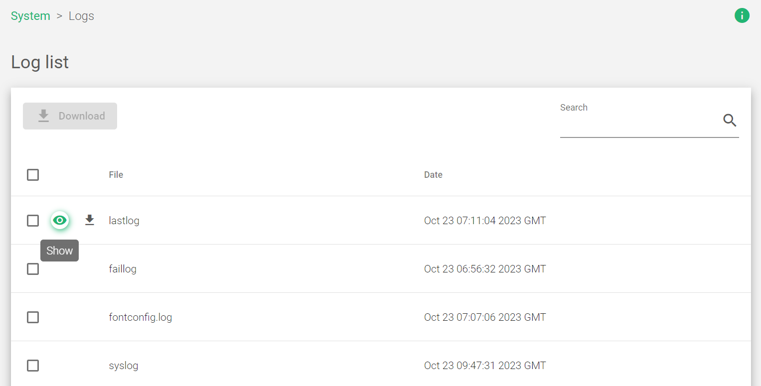 System Logs