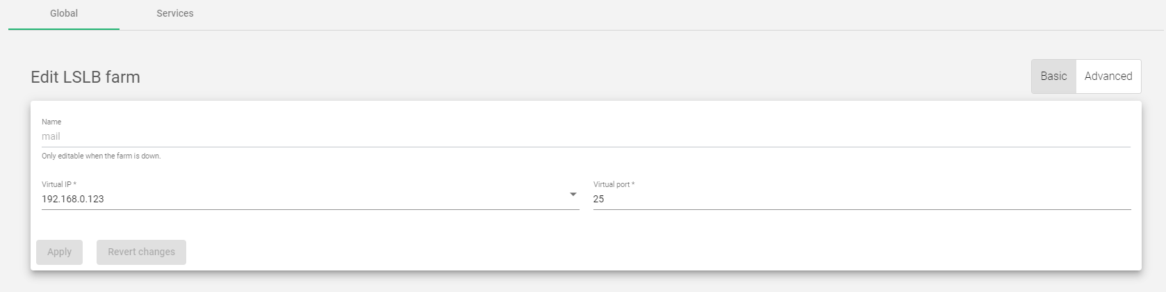 Global Settings for L4xNAT Farm Profile