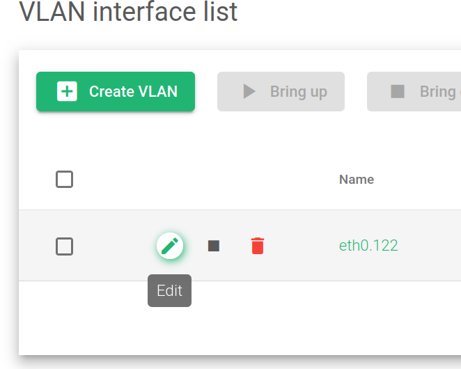 VLAN interface in SKUDONET: