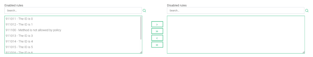idps disable rulesets